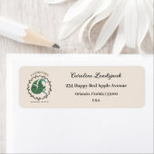 金ゴールド山羊座〔占星術の〕十二宮図署名エンボスフローラアドレス ラベル (インサイチュ)