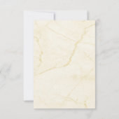 金ゴールド山背景グリーンとブルーの木 出欠カード (裏面)