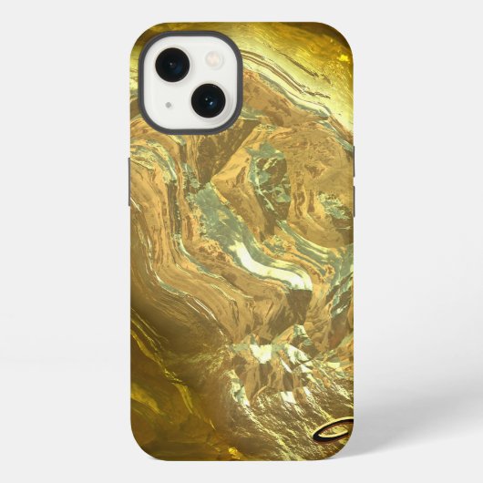 金ゴールド川1 iPhoneケース (裏面)