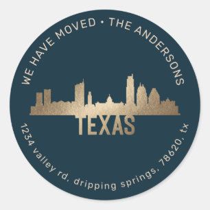 金ゴールド州誇りを持ったテキサス州の発表 ラウンドシール