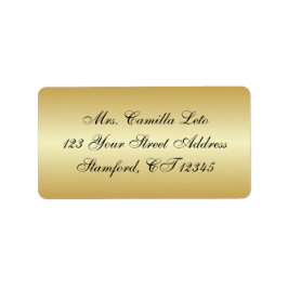 金ゴールド差出人住所ラベル ラベル