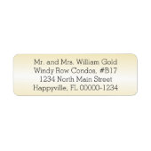 金ゴールド差出人住所印刷またはラ空白のベル ラベル (正面)