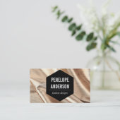 金ゴールド布 名刺 (スタンド正面)