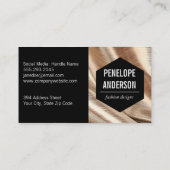 金ゴールド布 名刺 (裏面)