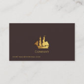 金ゴールド帆 名刺 (正面)