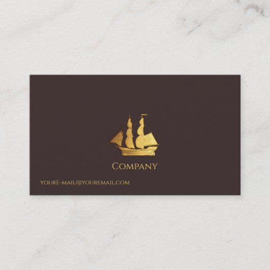 金ゴールド帆 名刺 (正面)