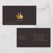 金ゴールド帆 名刺 (正面/裏面)