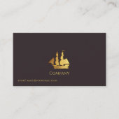 金ゴールド帆 名刺 (正面)