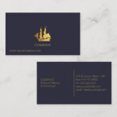 金ゴールド帆 名刺 (正面/裏面)