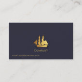 金ゴールド帆 名刺 (正面)