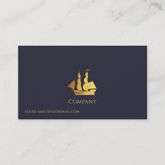 金ゴールド帆 名刺 (正面)