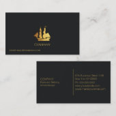 金ゴールド帆 名刺 (正面/裏面)