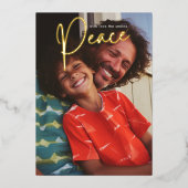 金ゴールド平和エレガント宗教写真 箔シーズンカード (正面)