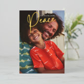 金ゴールド平和エレガント宗教写真 箔シーズンカード (立ち正面)