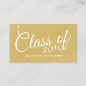 金ゴールド年制学校カスタムの卒業級 コーリングカード (正面)