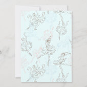 金ゴールド幾何アクアバレエプリンセス1st誕生日 招待状 (裏面)