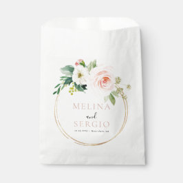 金ゴールド幾何エレガント秋の結婚花 フェイバーバッグ