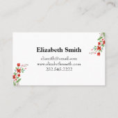 金ゴールド幾何シンプル系ユーカリ緑 名刺 (裏面)