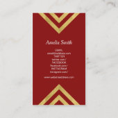 金ゴールド幾何フェイク美しいブロガーのソーシャルメディア 名刺 (裏面)