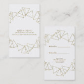 金ゴールド幾何三角形モダングラム参照フレンド 紹介カード (正面/裏面)