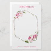 金ゴールド幾何図枠 便箋 (正面/裏面)