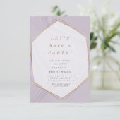 金ゴールド幾何大理石写真卒業パーティー 招待状 (スタンド正面)