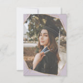 金ゴールド幾何大理石写真卒業パーティー 招待状 (裏面)