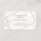 金ゴールド幾何大理石抽象芸術モダン 名刺 (裏面)