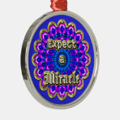 金ゴールド幾何学デザインの奇跡を期待鮮やかする メタルオーナメント (右)