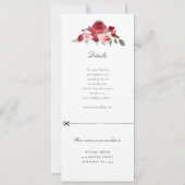 金ゴールド幾何学フローラ結婚式招待状w rsvp 招待状 (裏面)