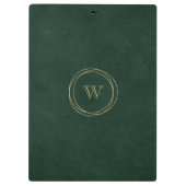 金ゴールド幾何学円グリーンモノグラム クリップボード (裏面)