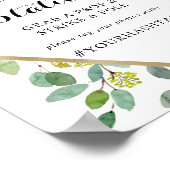 金ゴールド幾何学書道自撮ステーションサイン ポスター (角)