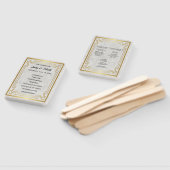 金ゴールド幾何学模様ホワイトマーブル結婚式 プログラム ハンドファン (組立なし)