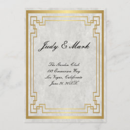 金ゴールド幾何学模様(白) 結婚大理石のメニュー メニュー