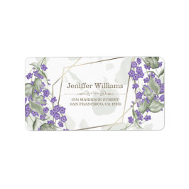 金ゴールド幾何学水色葉状花枠       ラベル