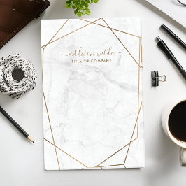 金ゴールド幾何学白大理石抽象芸術事業 ポストイット