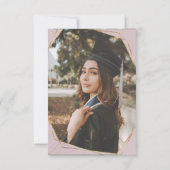 金ゴールド幾何学的な大理石の写真卒業パーティーの招待 招待状 (裏面)