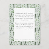 金ゴールド幾何学的な水の色緑 エンクロージャーカード (裏面)