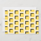 金ゴールド幾何学的アールデコ誕生日パーティーの招待 (裏面)