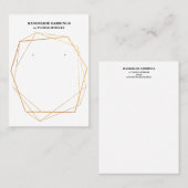 金ゴールド幾何学的イヤリング表示名刺 名刺 (正面/裏面)