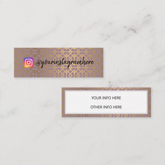 金ゴールド幾何学的インスタグラムのソーシャルメディア スキニー名刺