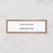 金ゴールド幾何学的インスタグラムのソーシャルメディア スキニー名刺 (裏面)