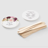 金ゴールド幾何学的グリーンブルゴーニュ結婚フローラ ハンドファン (組立なし)