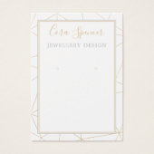 金ゴールド幾何学的ソーシャルメディアイヤリングディスプレイカード (正面)