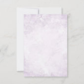 金ゴールド幾何学的ダイヤモンドラベンダーウェディングRSVP 出欠カード (裏面)