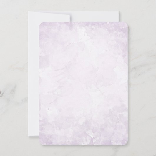 金ゴールド幾何学的ダイヤモンドラベンダーリハーサルディナー 招待状 (裏面)