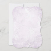 金ゴールド幾何学的ダイヤモンドラベンダー婚約パーティ 招待状 (裏面)