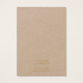 金ゴールド幾何学的ネックレスまたはブレスレット表示カード。 (裏面)