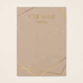 金ゴールド幾何学的ネックレスまたはブレスレット表示カード。 (正面)