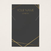 金ゴールド幾何学的ネックレスフラットレイディスプレイカード (正面)